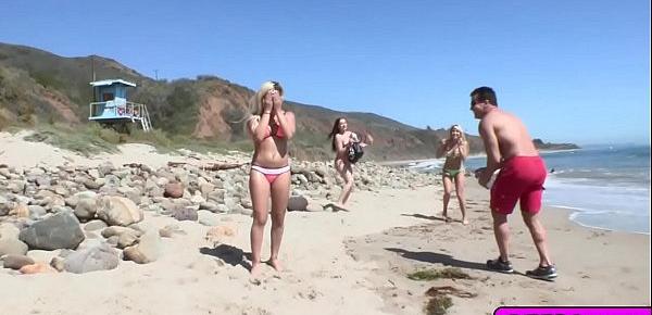 Hot surfer babes fucked by a hot life guard
